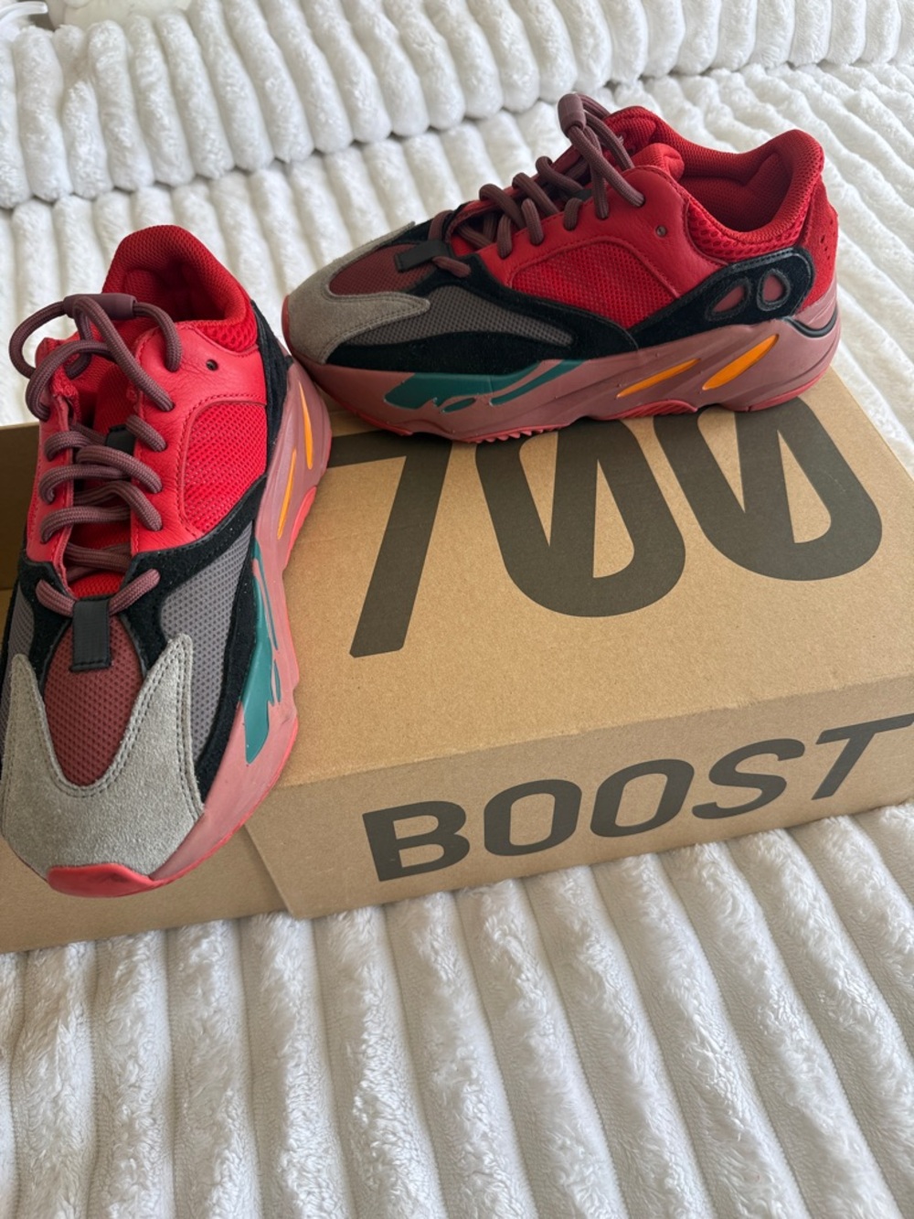 adidas Red Multicolor Chunky Runner Sneakers